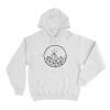 Night Court Geometric Mountains Unisex Hoodie White