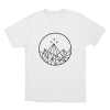 Night Court Geometric Mountains Unisex T Shirt White